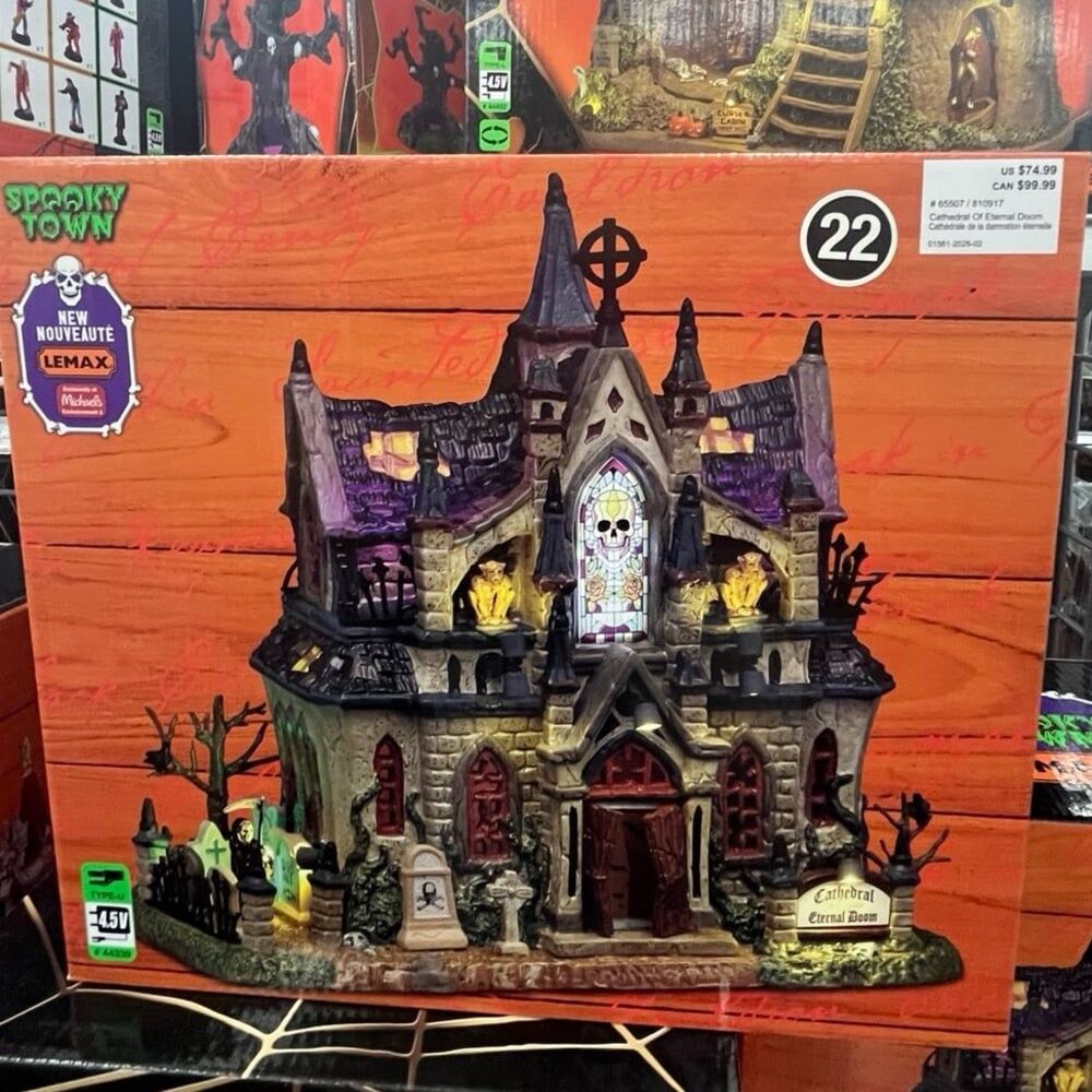 Lemax Spooky Town Halloween Cathedral of Eternal Doom Decor
